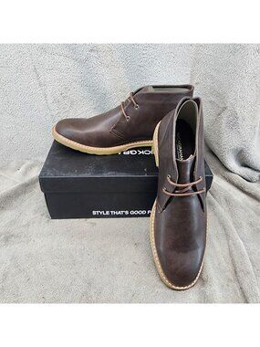 Nick Graham Shoes Mens Size 12 Charles Brown Faux Leather Chukka Boots *NWT*